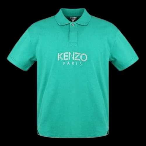 KENZO Alphabet Logo Short Sleeve Polo Shirt Green
