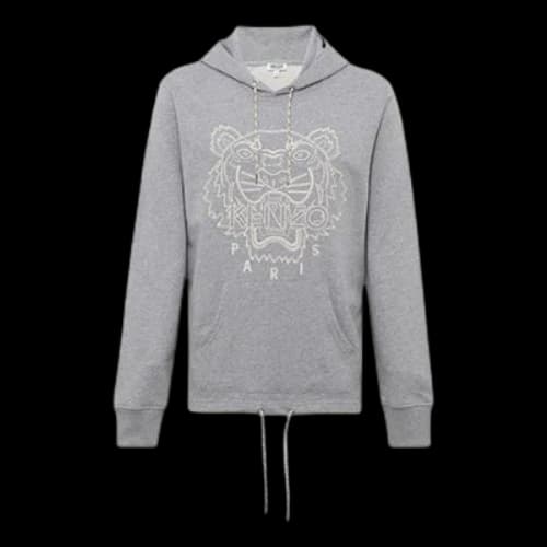 KENZO Large Tiger Head Hoodie 'Light Grey'