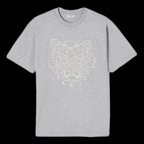 KENZO Large Tiger Head Short Sleeve T-Shirt 'Light Grey'