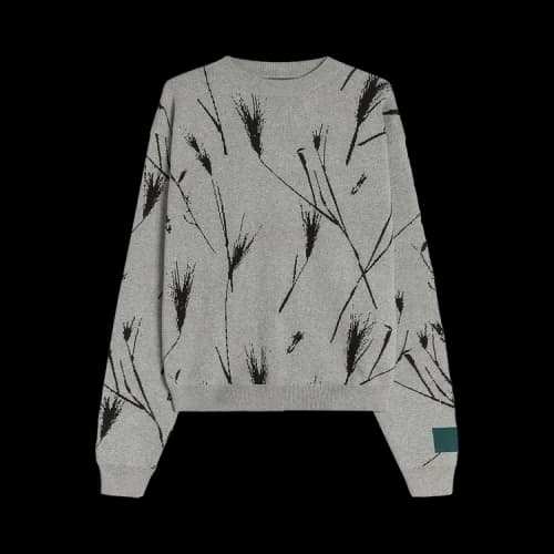 Reese Cooper Oat Grass Knit Sweater 'Grey/Black'
