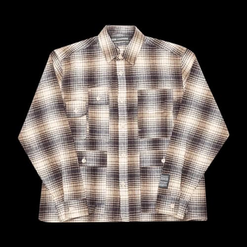 Reese Cooper Cargo Flannel Shirt 'Blue'