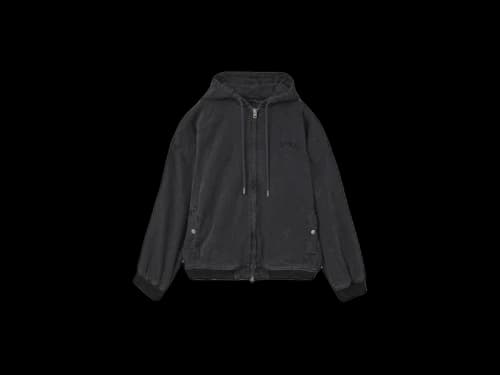 Ksubi Studded Hooded Bomber Jacket Black
