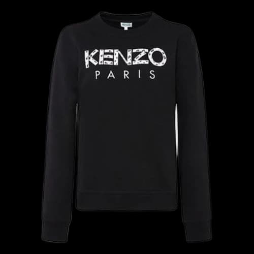 KENZO Logo Printing Sports Hoodie Black (Women's)