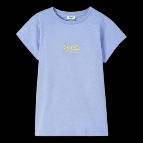 KENZO Alphabet Logo Pure Cotton Round Neck Short Sleeve Lavender Purple T-Shirt