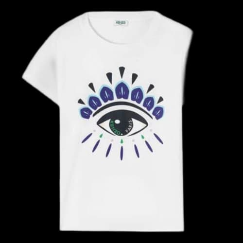 KENZO Eye Pattern Printing Casual Short Sleeve T-Shirt 'White' (Women's)