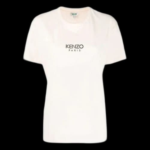 KENZO Logo Printing Round-neck Tee Beige
