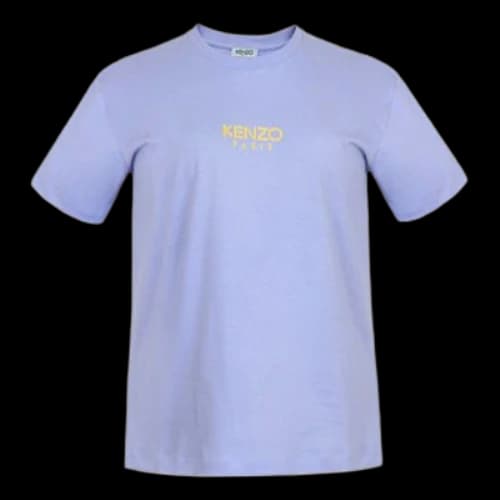 KENZO Cotton Round Neck Short Sleeve Purple
