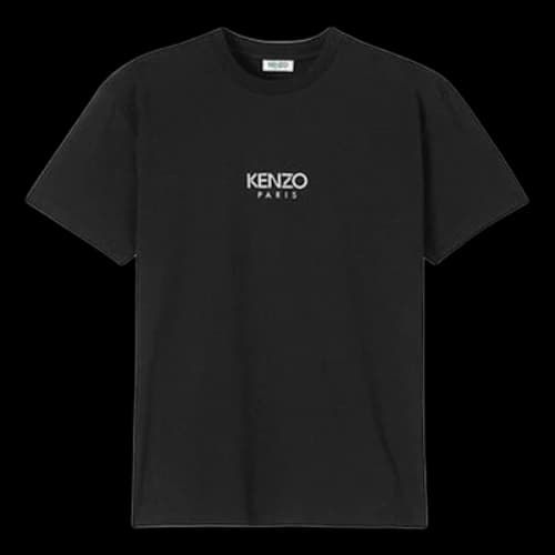 KENZO Alphabet Logo Pure Cotton Casual Short Sleeve Black
