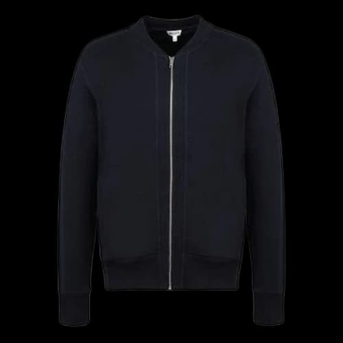 KENZO Embroidered Zipper Cardigan Sports Dark Blue