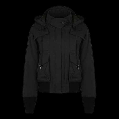 KENZO Solid Color Multiple Pockets Hooded Jacket Black