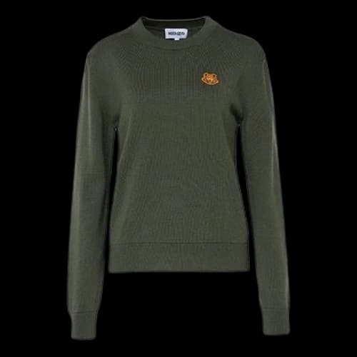 KENZO Embroidery Round-neck Swea Green (Women's)
