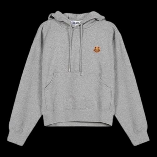 KENZO FW20 Small Tiger Head Loose hooded Long Sleeves Hoodie Pearl Gray (Women's)