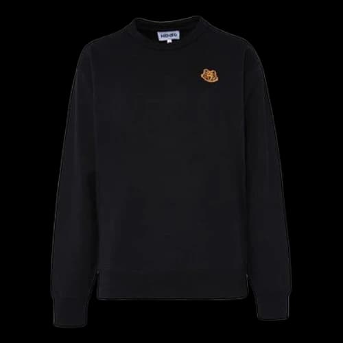 KENZO Embroidery Round-neck Swea Black (Women's)