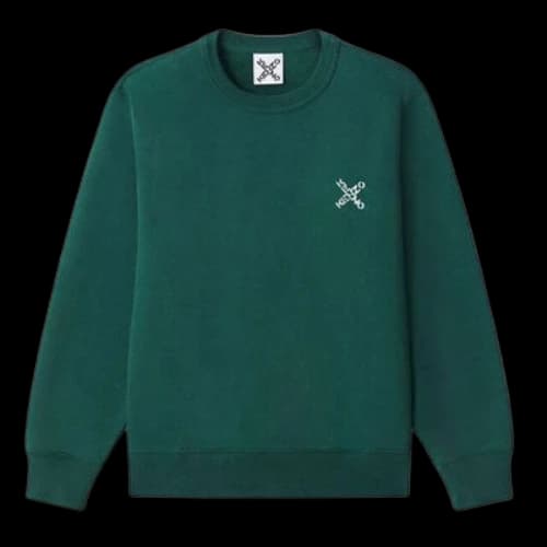 KENZO SS21 Logo Long Sleeves Hoodie Green (Women's)