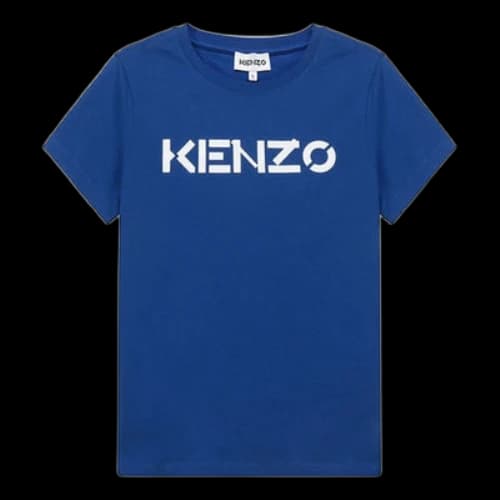 KENZO Cotton Round Neck Short Sleeve Logo Casual Royal blue