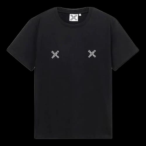 KENZO FW20 Alphabet Logo Printing Loose Short Sleeve Black