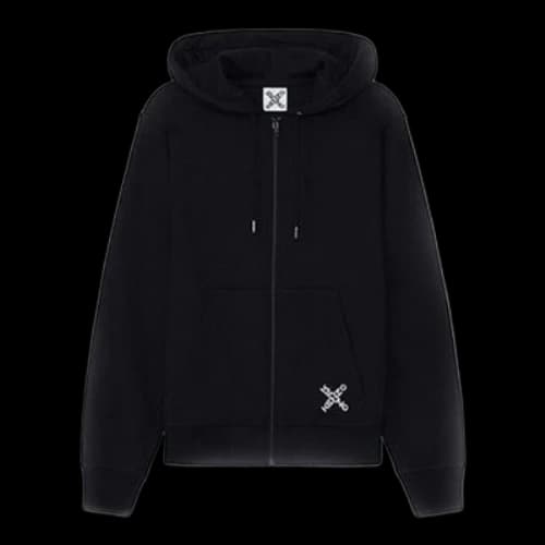 KENZO SS21 Cotton Logo Alphabet hooded Long Sleeves Black