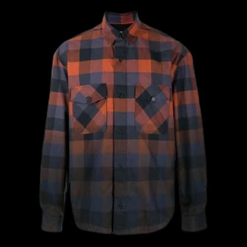 KENZO Plaid Shoulder Drop Long Sleeves Shirt Red