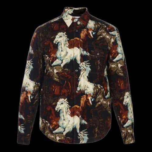 KENZO FW20 Pattern Shirt Jacket Black Brown