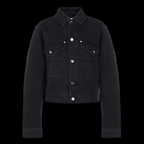 KENZO Cotton Denim Long Sleeves Jacket Black