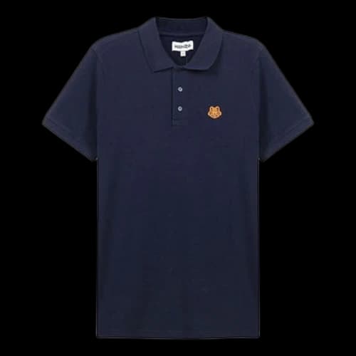 KENZO Small Tiger Head Short Sleeve Polo Shirt Navy Blue