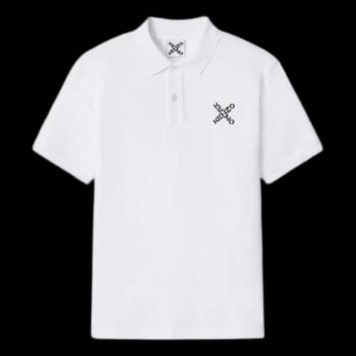 KENZO SS21 Alphabet Short Sleeve Polo Shirt White