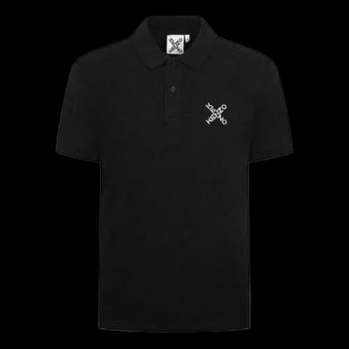 KENZO XLogo Alphabet Short Sleeve Polo Shirt Black