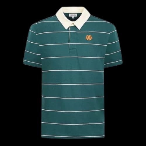KENZO SS21 Small Tiger Head Loose Short Sleeve Polo Shirt Green