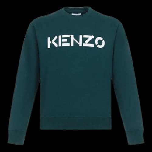KENZO FW20 Logo Pattern Sports Sweatshirt 'Green White'