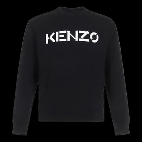 KENZO Alphabet Logo Round Neck Long Sleeves Sports Black