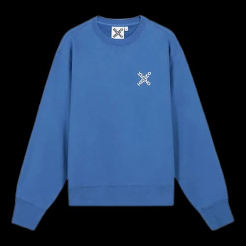 KENZO SS21 SPORT Little X Round Neck Long Sleeves Blue