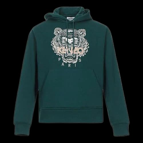 KENZO Tiger Head Embroidered Cotton Sports Blue
