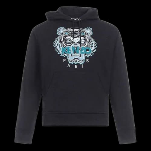 KENZO FW20 Tiger Head Hoodie 'Black Teal'