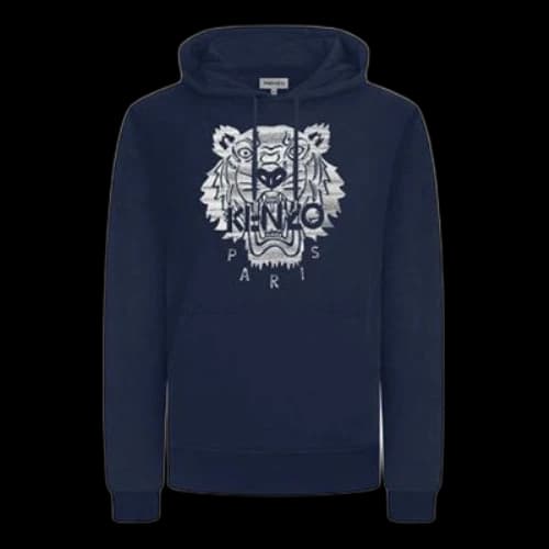 KENZO TIGER Pattern Embroidered Printing Navy Blue