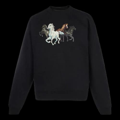 KENZO FW20 Small Pattern Loose Fleece Lined Black