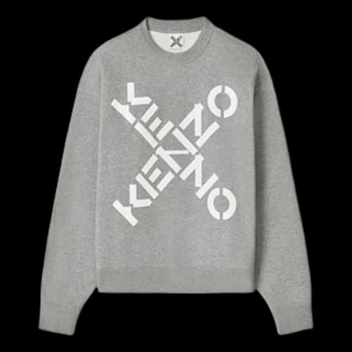 KENZO SS20 Pullover Logo Round Neck Long Sleeves Gray
