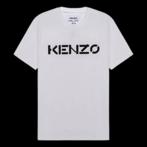 KENZO SS21 Alphabet Logo Round Neck Short Sleeve White