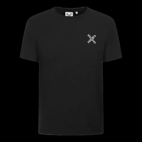 KENZO FW20 Logo Micro Mark Round Neck Short Sleeve Black T-Shirt