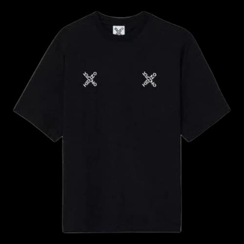 KENZO SS21 Logo Printing Short Sleeve Black