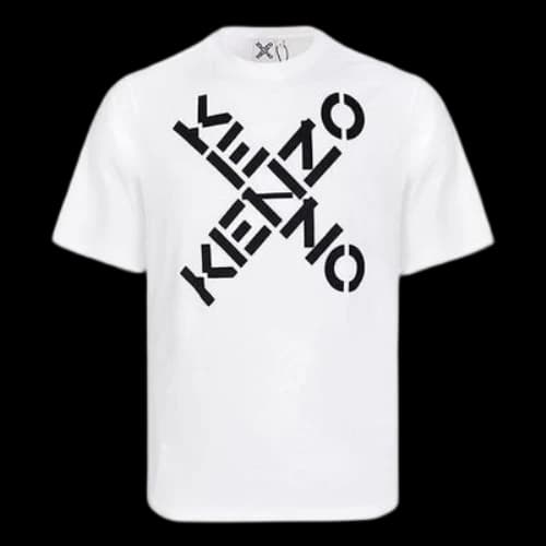 KENZO SS21 Logo Alphabet Printing Short Sleeve White