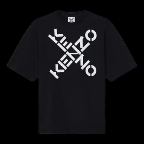 KENZO SS21 Sport Series Logo Letter Printing Male Black