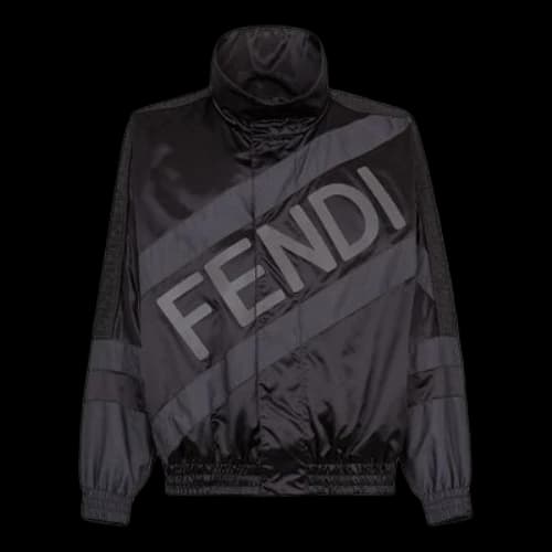 FENDI FD High-tech Satin Jacket Black