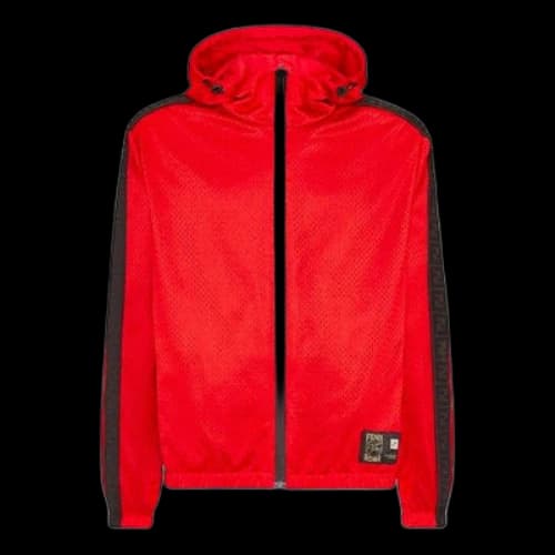 FENDI SS21 High-tech Mesh Cloth Windbreaker Red