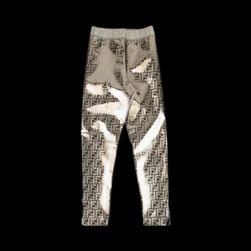 Fendi Metallic FF Fitness Leggings 'Silver'