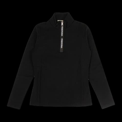 Fendi Quarter Zip Workout Top 'Black'
