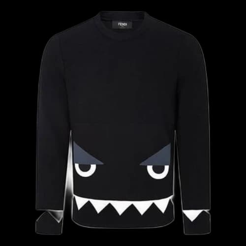 FENDI Pattern Printing Long Sleeves Black