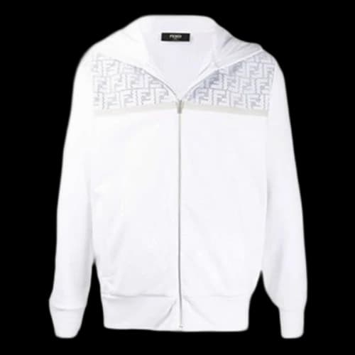 FENDI hooded Long Sleeves Jacket White
