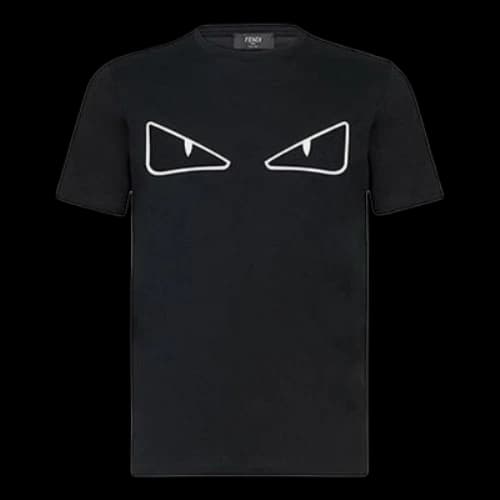 FENDI Small Eye Pattern Short Sleeve Black
