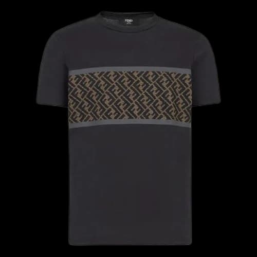 FENDI F Alphabet Short Sleeve Black