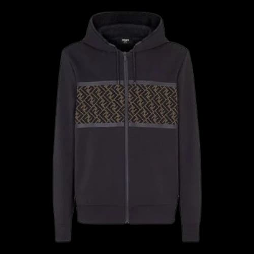 FENDI 2020 Cotton hooded Sports Black